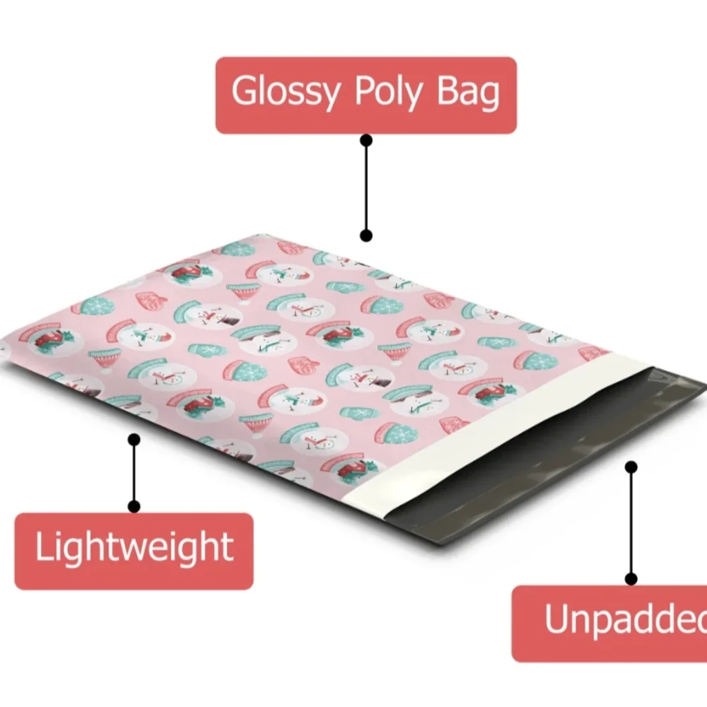 Snowman Snow Globe Poly Mailers